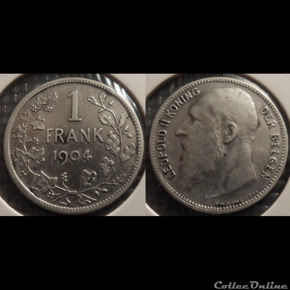 Belgique 1 Franc 1904 Der Belgen monnaie france moderne belgique 1 franc 1904 der belgen
