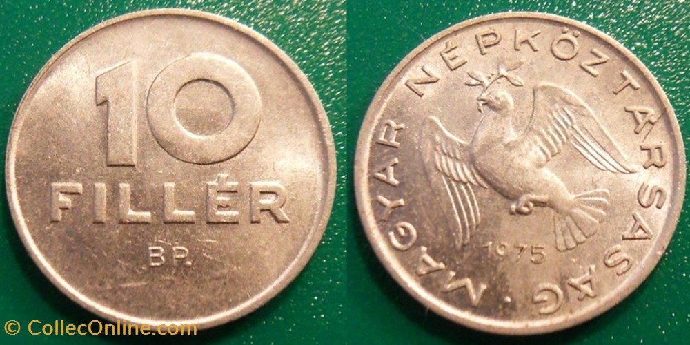 10 Fillér 1975 monnaie monde hongrie 10 filler 1975