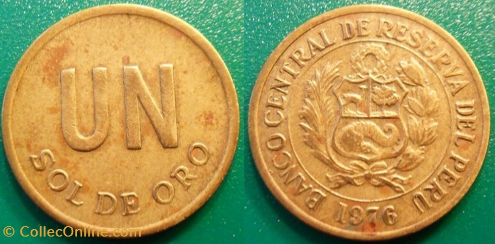 monnaie monde perou 1 sol des oro 1976