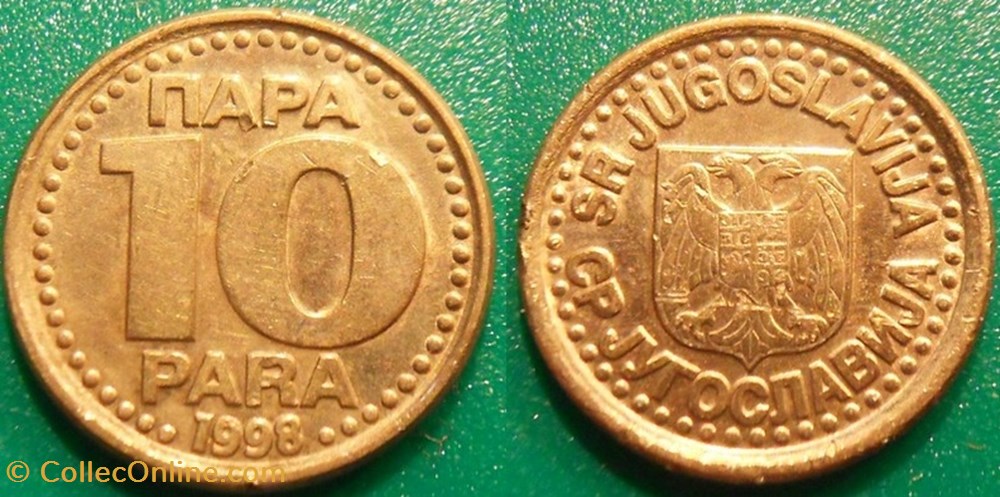 10 Para 1998 monnaie monde yougoslavie 10 para 1998