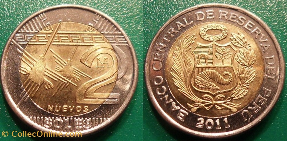 2 Nuevos Soles 2011 monnaie monde perou 2 nuevos soles 2011