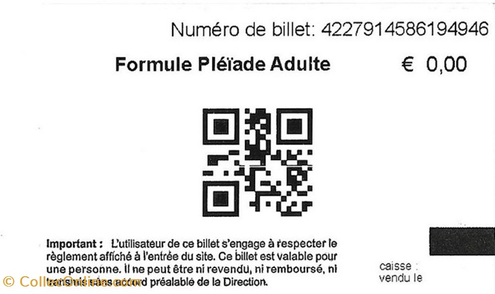 Toulouse - Cité de l'Espace documents anciens tickets entree toulouse cite de espace
