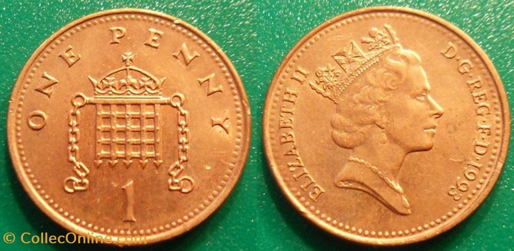 1 Penny 1993 monnaie monde royaume uni 1 penny 1993