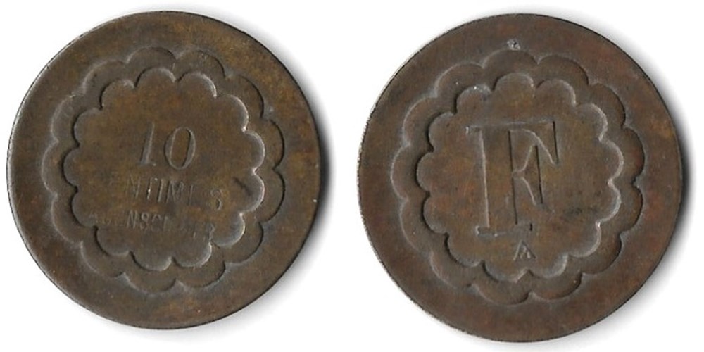 f- Jeton à consommer 10 c A Consommer monnaies paranumismatique jetons poids f jeton a consommer 10 c a consommer