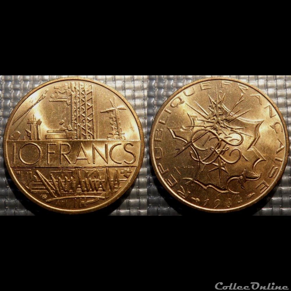 Lg 10 francs Mathieu 1984 26mm 10g monnaie france moderne lg 10 francs mathieu 1984 26mm 10g