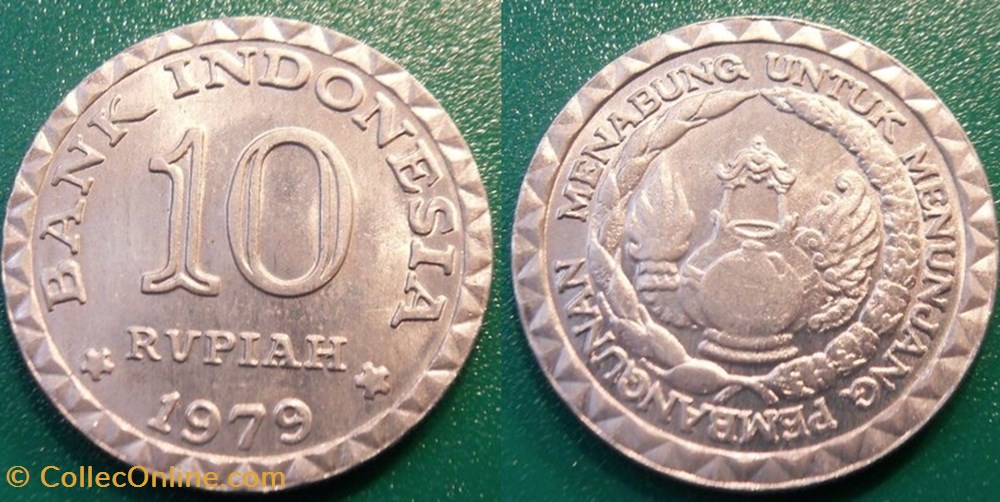 10 Rupiah 1979 monnaie monde indonesie 10 rupiah 1979