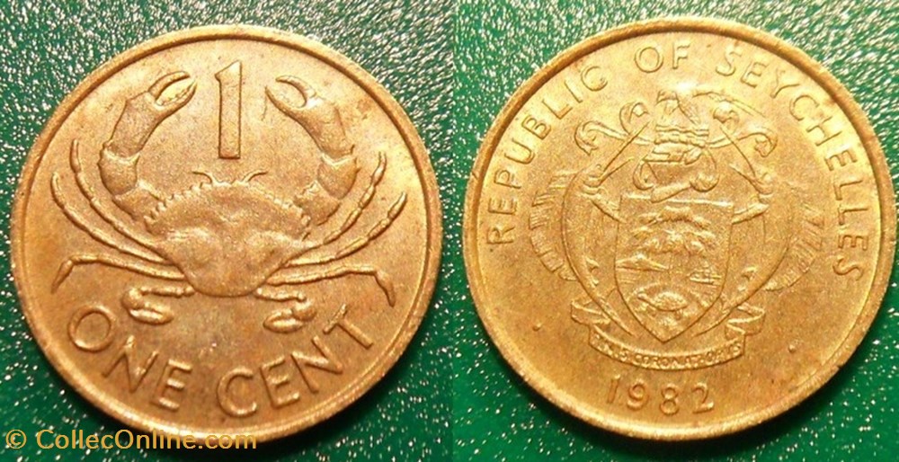 1 Cent 1982 monnaie monde seychelle 1 cent 1982