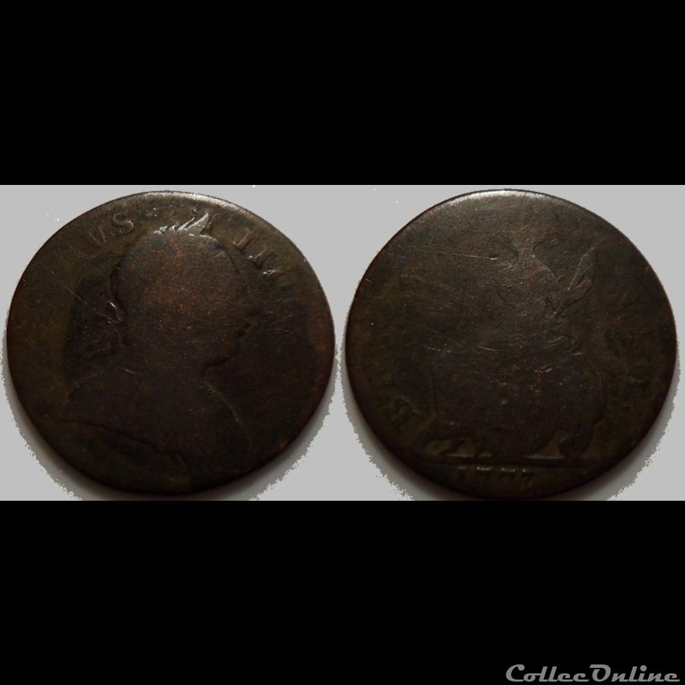 Grande Bretagne Half Penny Britannia 1773 monnaie monde moderne grande bretagne half penny britannia 1773