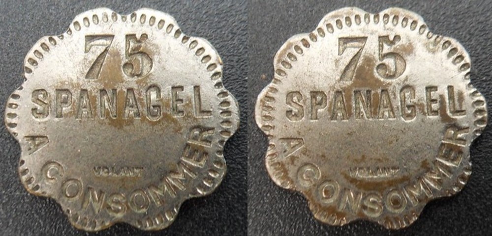 f- Jeton à consommer 50 C. à Consommer Spanagel monnaies paranumismatique jetons poids f jeton a consommer 50 c a consommer spanagel