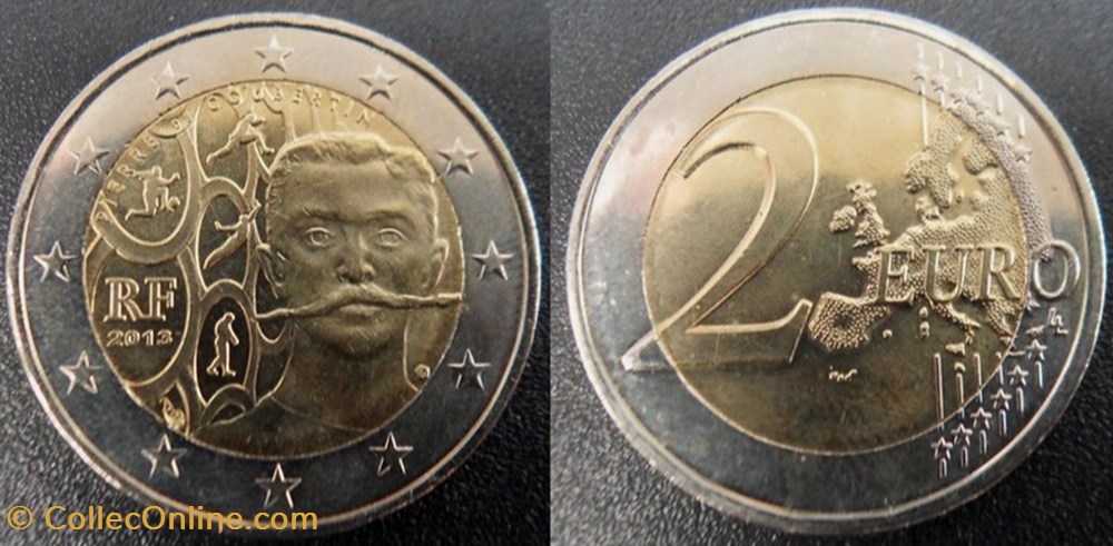 monnaies monde france 2 euros 2013 pierre de coubertain