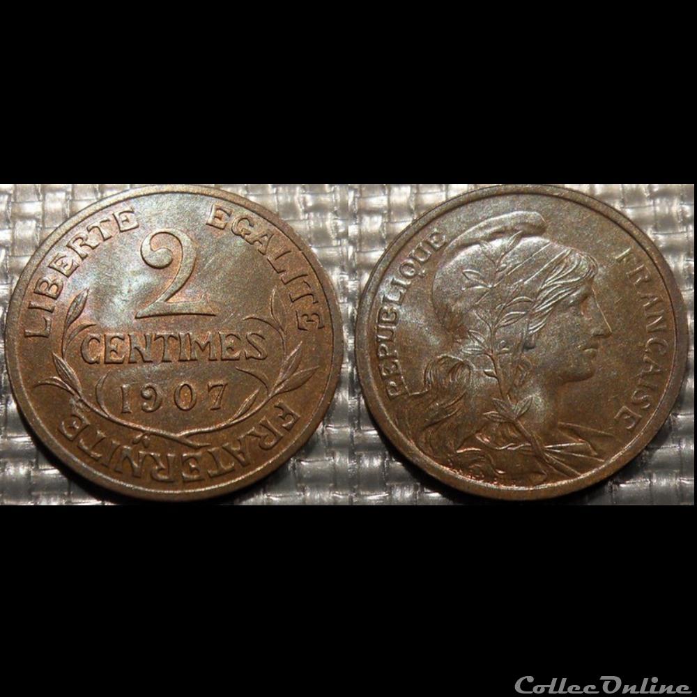 Ba 2 centimes Dupuis 1907 monnaie france moderne ba 2 centimes dupuis 1907