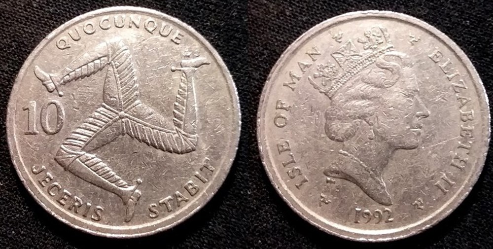 10 Pence 1992 monnaies monde ile de man 10 pence 1992