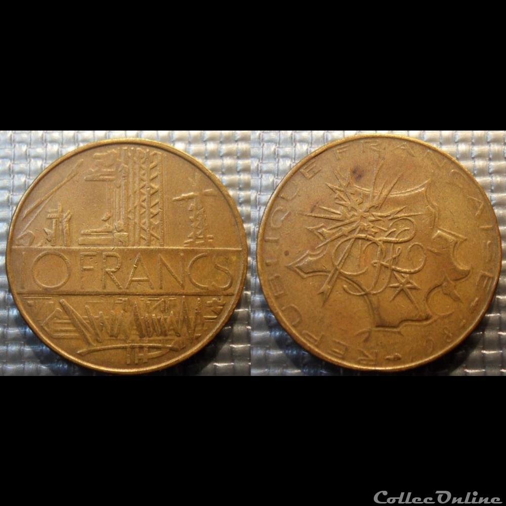 Lg 10 francs Mathieu 1984 FAUX 26mm 9.86g monnaie france moderne lg 10 francs mathieu 1984 faux 26mm 9 86g