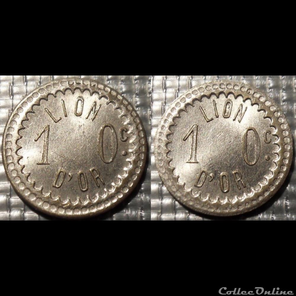 f- Jeton à consommer 10 C. monnaie mereaux f jeton a consommer 10 c