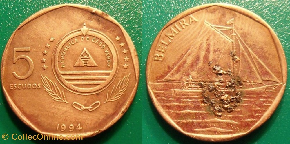 5 Escudos 1994 monnaie monde cap vert 5 escudos 1994