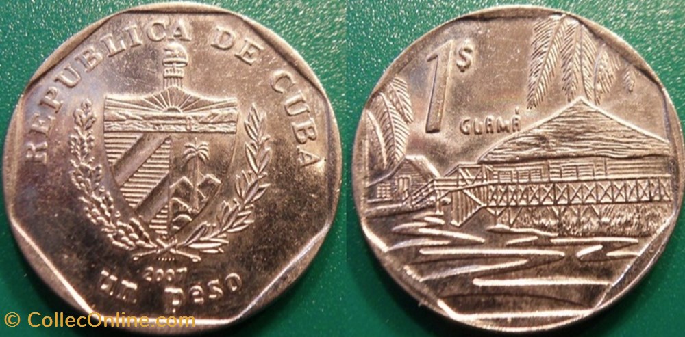 1 Peso 2007 monnaie monde cuba 1 peso 2007