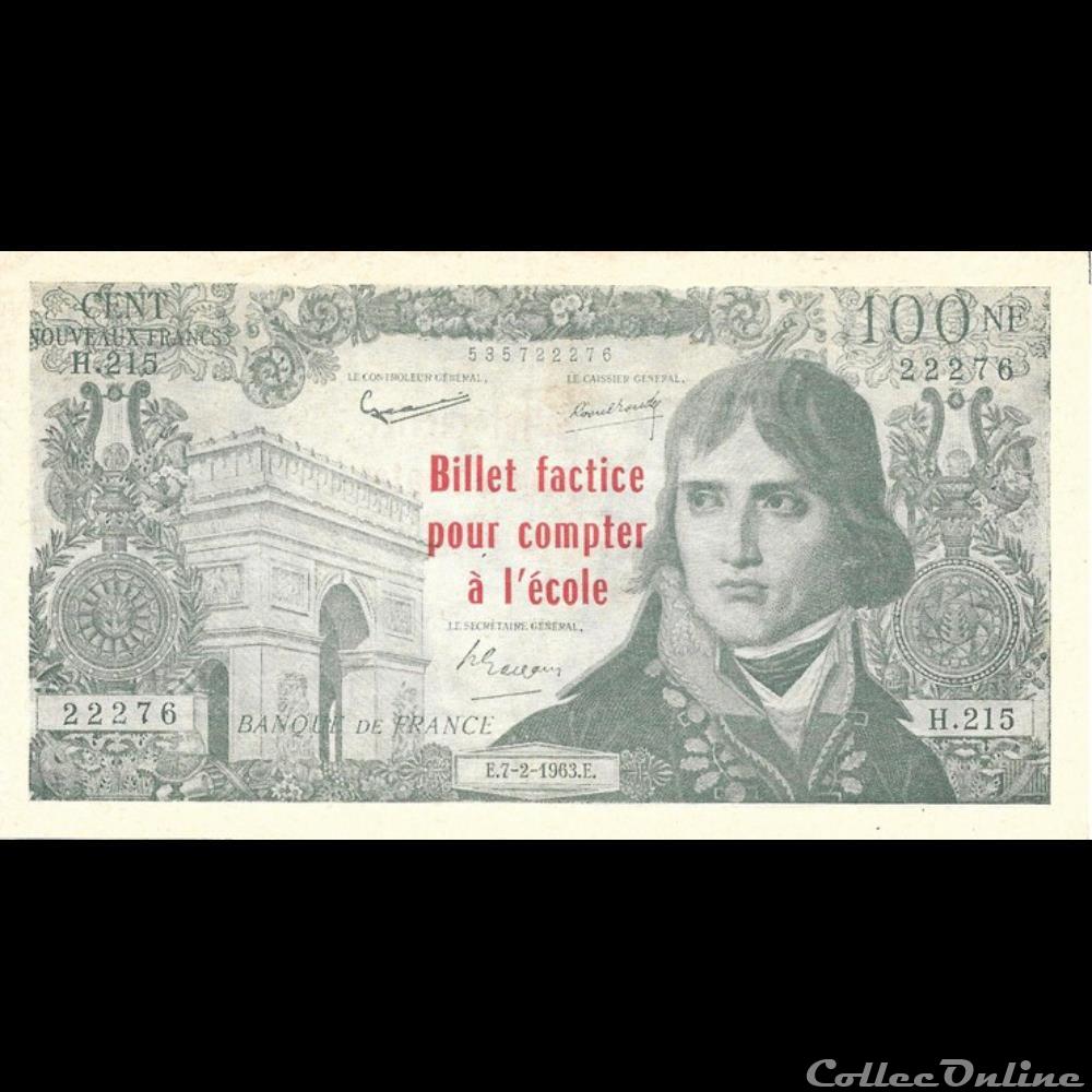 france banque de xxe 100 francs bonaparte billet factice