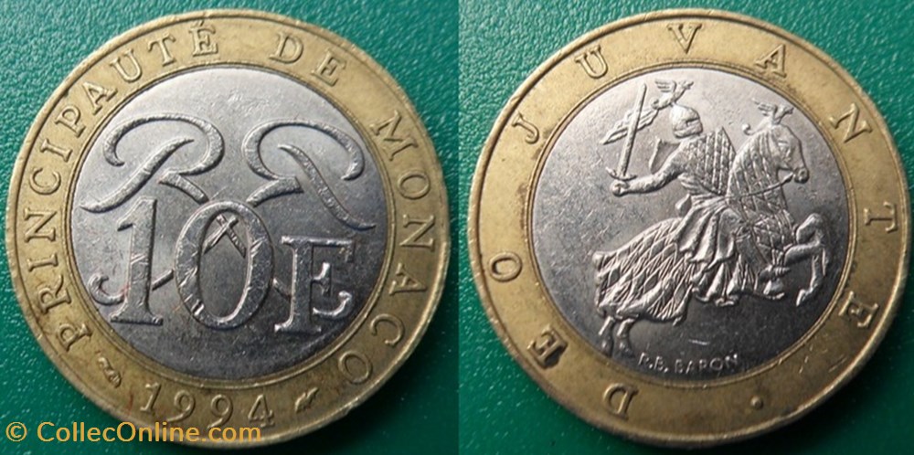 10 Francs 1994 monnaie monde monaco 10 francs 1994