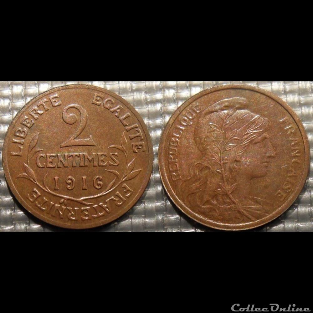 Ba 2 centimes Dupuis 1916 monnaie france moderne ba 2 centimes dupuis 1916