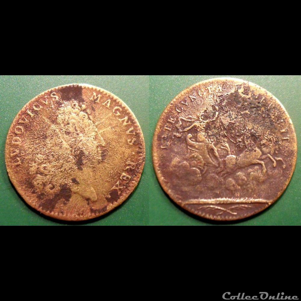 m- Jeton Roy Louis XIV monnaie mereaux m jeton roy louis xiv