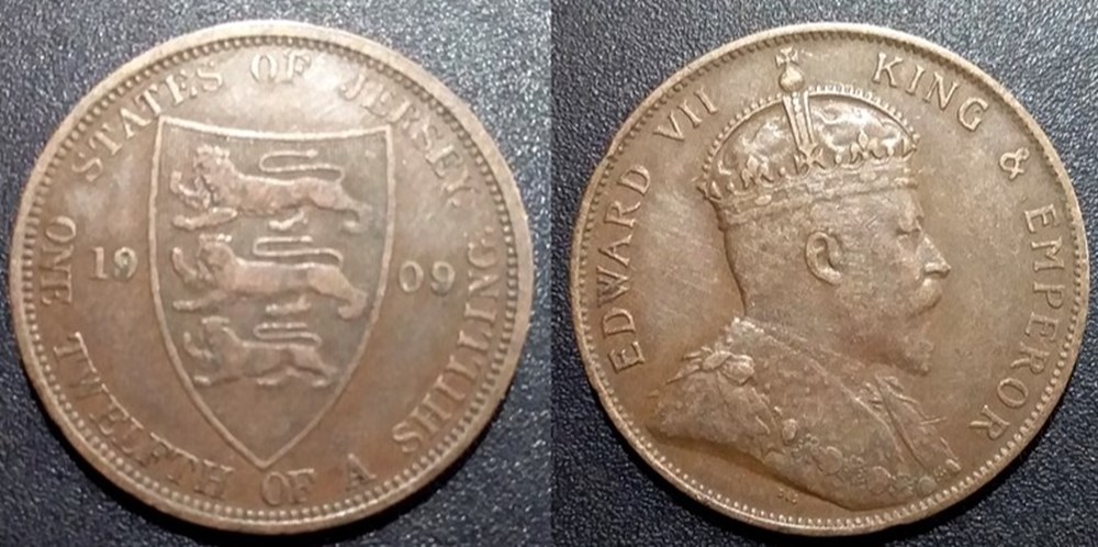 Jersey 1/12 Shilling 1909 monnaies monde jersey 1 12 shilling 1909