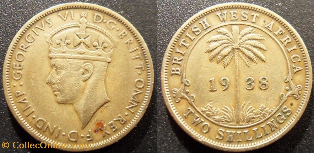 2 Shillings 1938 monnaies monde 2 shillings 1938