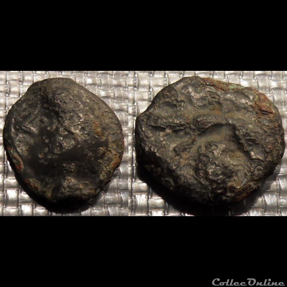 Haute et Moyenne Seine Potin au au sanglier et à la tête coupée monnaie antique gauloise haute et moyenne seine potin au au sanglier et a la tete coupee