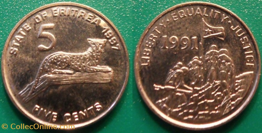 5 cents 1997 monnaie monde erythree 5 cents 1997