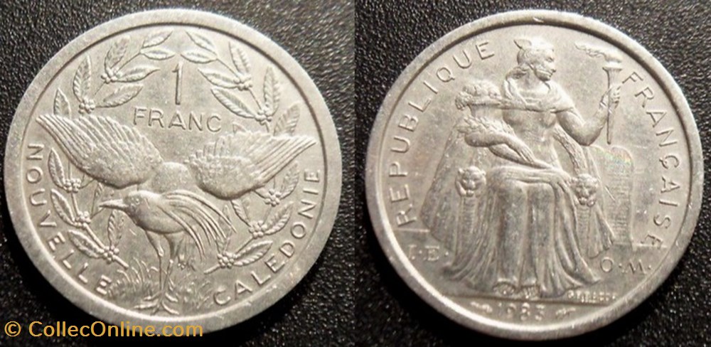 Nouvelle Calédonie 1 Franc 1983 IEOM monnaies colonies francaises nouvelle caledonie 1 franc 1983 ieom