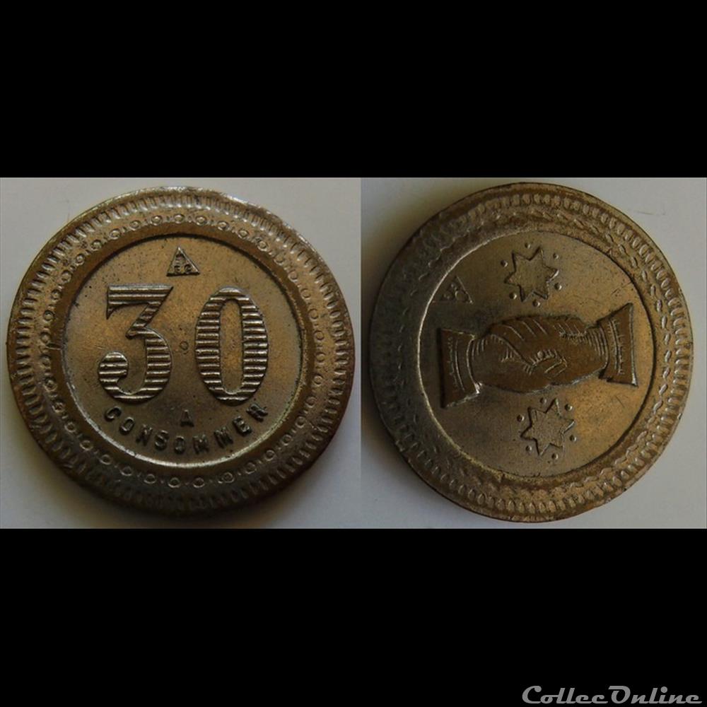 monnaie mereaux f jeton a consommer 30 c poignee de main