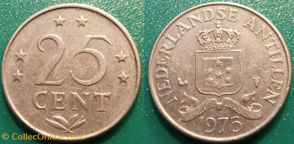 25 Cents 1975 monnaie monde 25 cents 1975