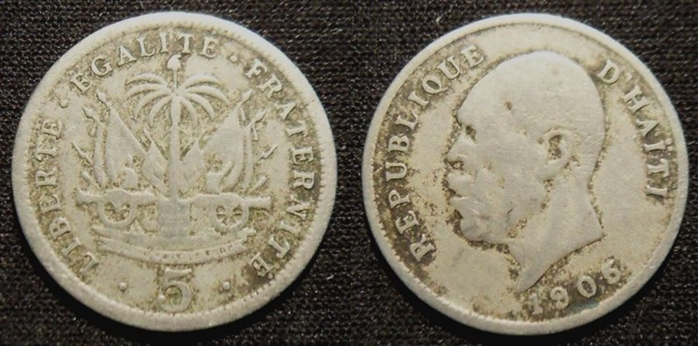 Haïti 5 centimes 1905 Président Nord Alexis monnaies monde haiti 5 centimes 1905 president nord alexis