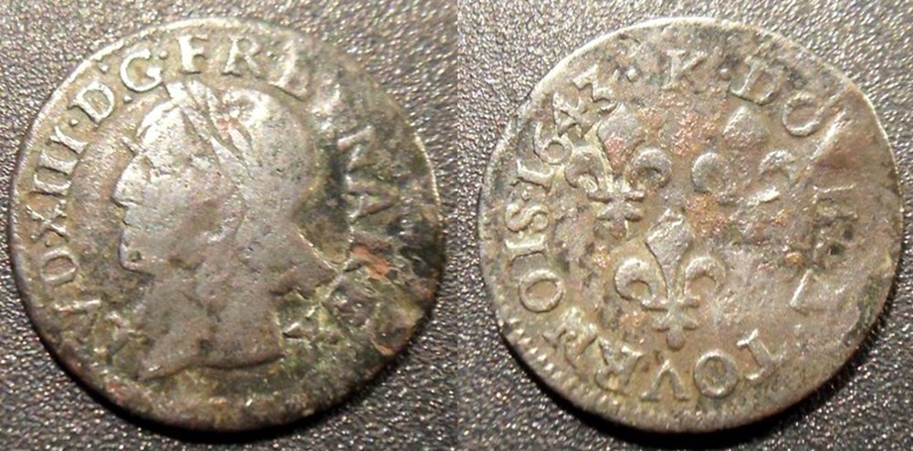 monnaies europe medievale france royales g1 louis xiii bordeaux 1643