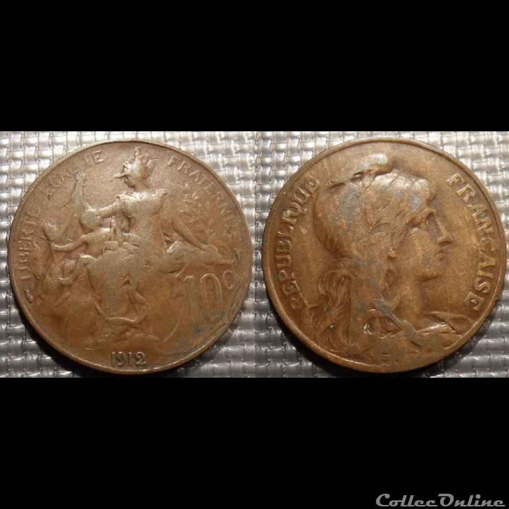Da 10 centimes Dupuis 1912 monnaies monde france da 10 centimes dupuis 1912
