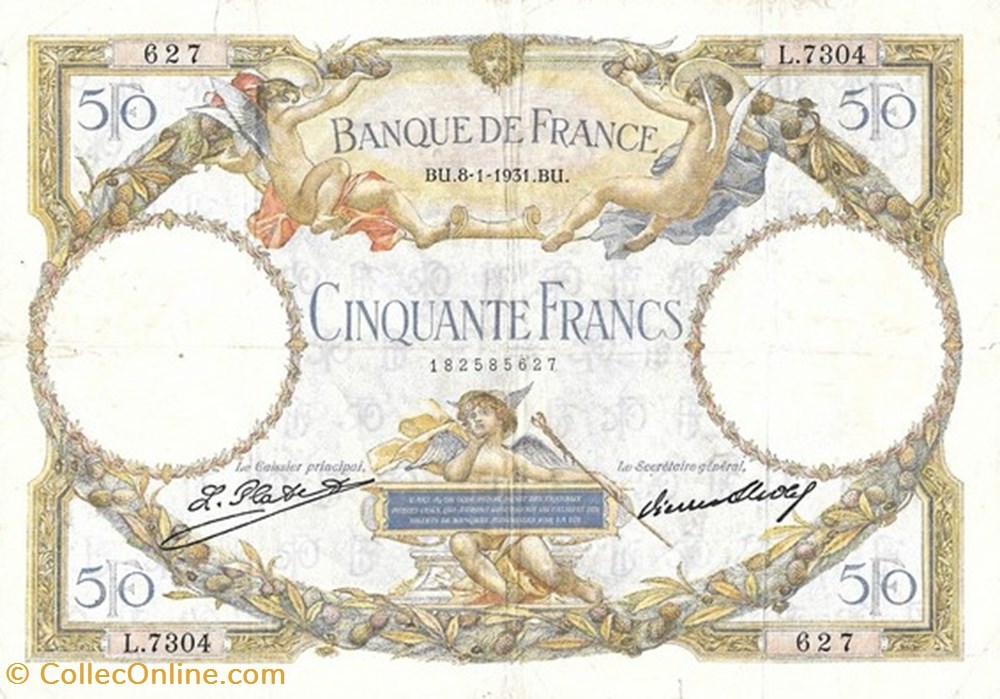 billet europe france 50 francs luc olivier merson
