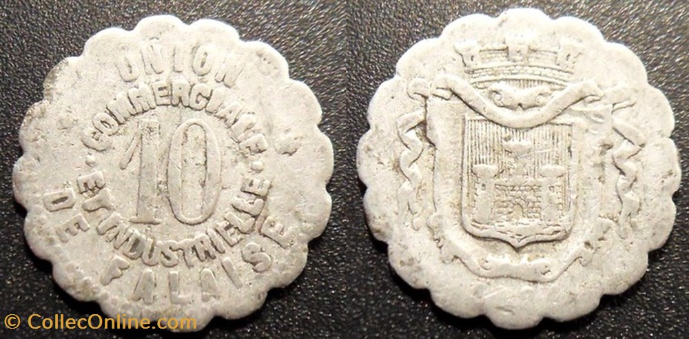 p- MN Falaise 10 C. Al 1921 Elie:10.2 monnaies paranumismatique jetons poids p mn falaise 10 c al 1921 elie 10 2