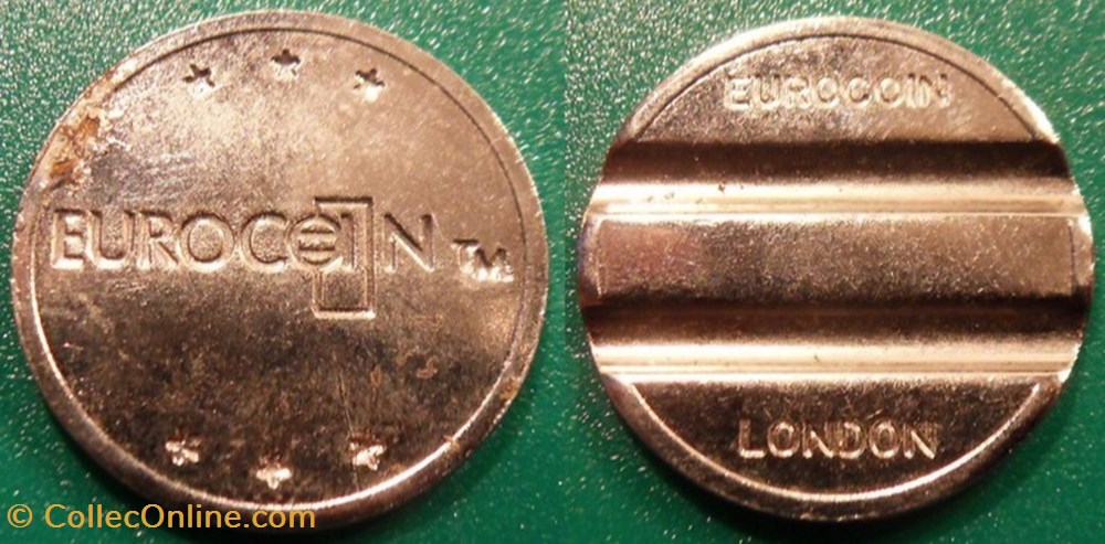 e- J etr Grande Bretagne Eurocoin London monnaies paranumismatique jetons poids e j etr grande bretagne eurocoin london