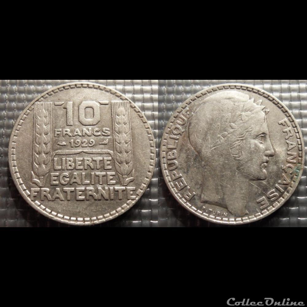 monnaie france moderne la 10 francs turin 1929 28mm 10g