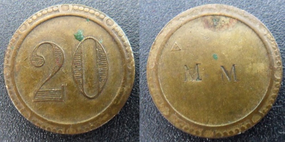 f- Jeton à consommer 20 C. à Consommer monnaies paranumismatique jetons poids f jeton a consommer 20 c a consommer