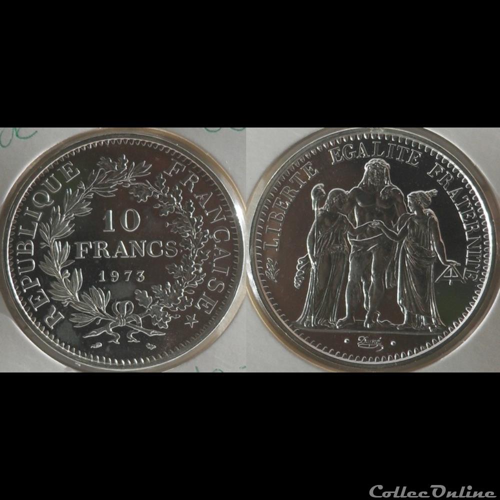 Lf 10 francs Hercule 1973 37mm 25g monnaie france moderne lf 10 francs hercule 1973 37mm 25g