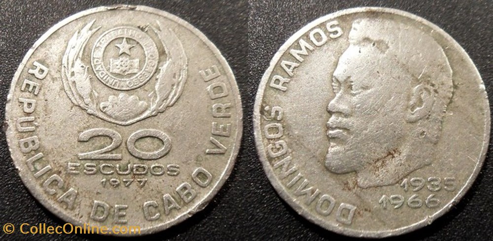 20 Escudos 1977 monnaies monde cap vert 20 escudos 1977