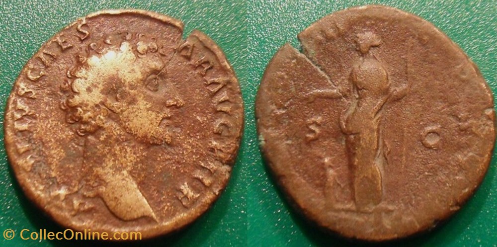 D- Les Antonins Marc-Aurèle Sesterce monnaie antique av jc ap romaine republicaine imperiale d les antonins marc aurele sesterce