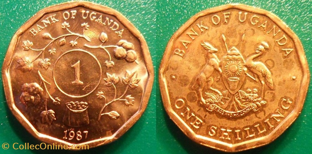 1 Shilling 1987 monnaie monde ougandum 1 shilling 1987
