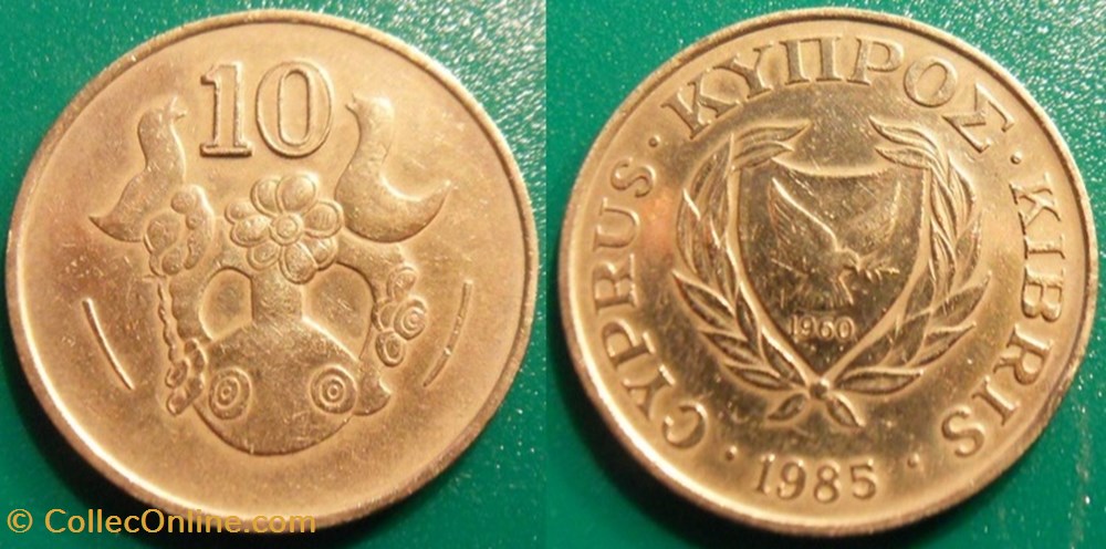 10 Cents 1985 monnaie monde chypre 10 cents 1985