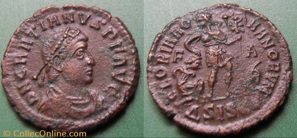 G- Le Bas Empire Gratien Nummus monnaie antique av jc ap romaine republicaine imperiale g le bas empire gratien nummus