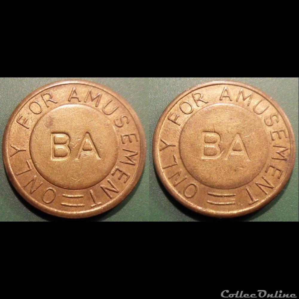e- J etr USA Only for amusement BA monnaie jeton mereaux e j etr usa only for amusement ba
