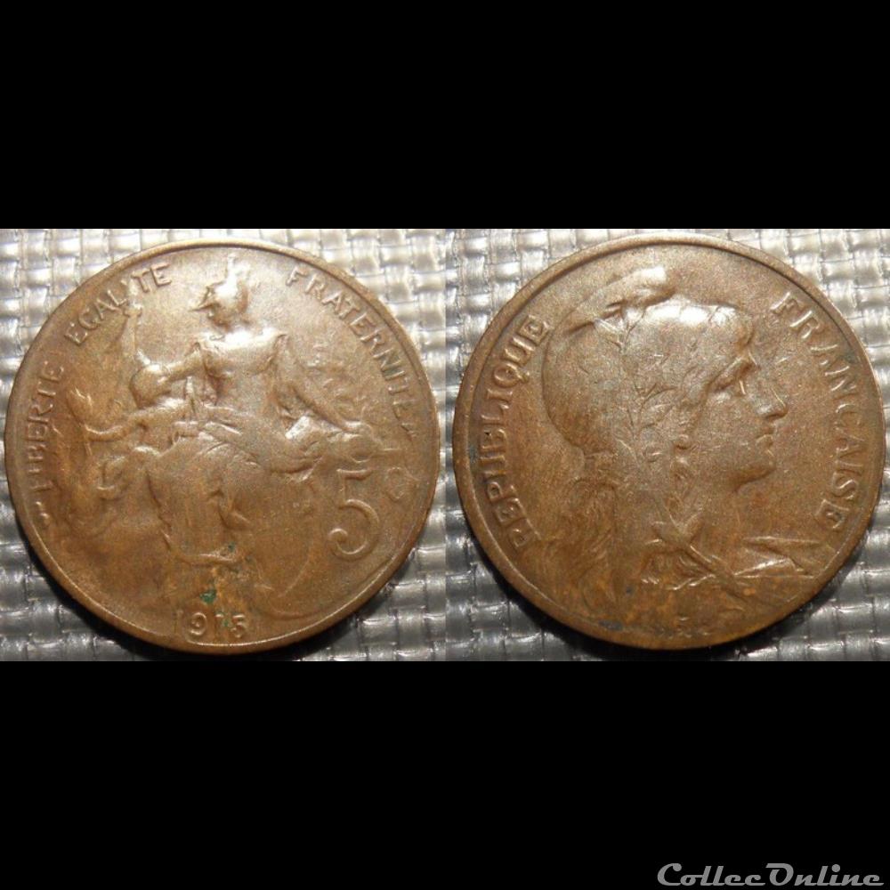 monnaie france moderne ca 5 centimes dupuis 1915