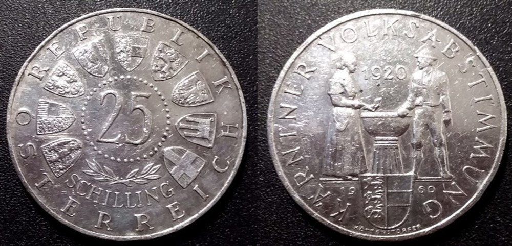 Autriche 25 Shilling 1960 monnaies autriche 25 shilling 1960