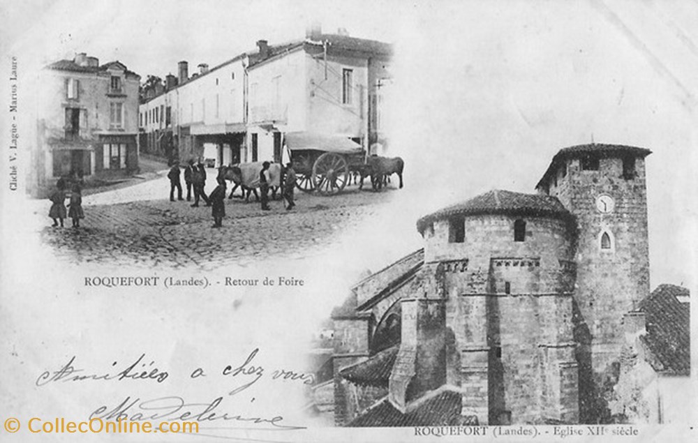 Carte Postale (40) Roquefort divers carte postale 40 roquefort