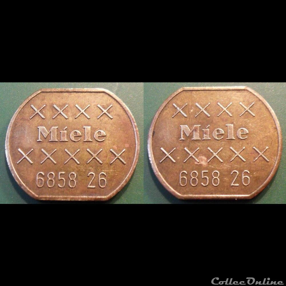 e- J etr Allemagne Miele monnaie jeton mereaux e j etr allemagne miele